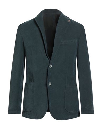 Barbati Man Blazer Deep Teal Size 38 Cotton, Elastane In Green