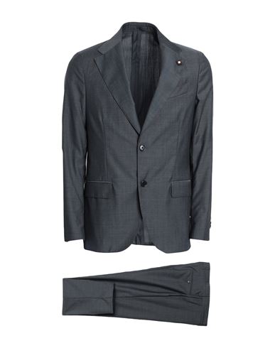 Lardini Man Suit Steel Grey Size 44 Wool, Mohair Wool