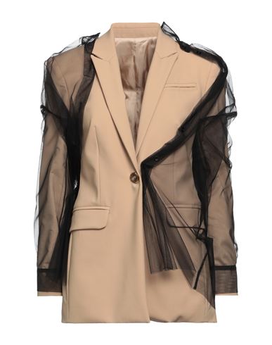 Act N°1 Woman Suit Jacket Beige Size 6 Wool, Polyamide