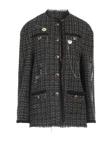 R13 Woman Jacket Black Size M Cotton, Acrylic, T-400 Fiber, Rayon, Wool