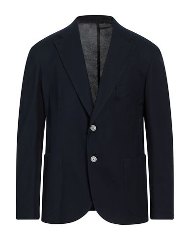 Barba Napoli Man Suit Jacket Midnight Blue Size 44 Wool In Blue