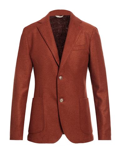 At. p.co Man Blazer Brown Size 40 Acrylic, Virgin Wool, Polyester