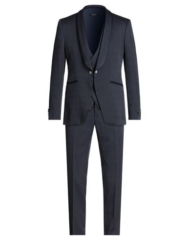 Carlo Pignatelli Man Suit Navy Blue Size 50 Viscose, Polyester