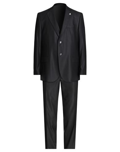 Shop 1911 Lubiam Cerimonia Man Suit Black Size 48 Virgin Wool, Silk, Elastane