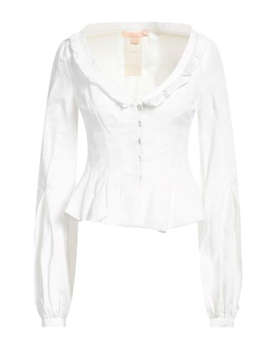 Brock Collection Woman Blazer White Size 00 Cotton, Linen, Silk