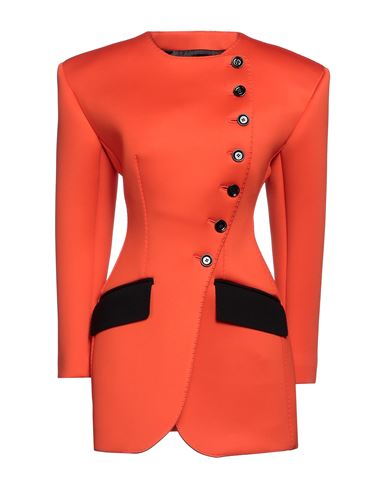 Dolce & Gabbana Woman Blazer Orange Size 2 Polyester, Elastane, Virgin Wool, Viscose In Orange
