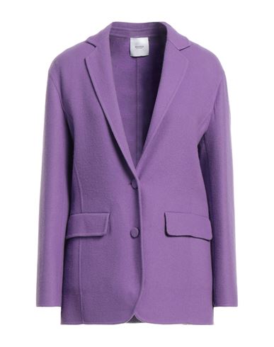 Agnona Woman Blazer Purple Size 4 Wool, Cashmere, Polyamide