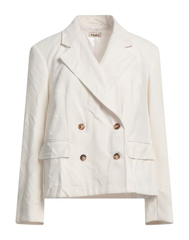 A.b. A. B. Woman Suit Jacket Ivory Size 8 Polyester In White
