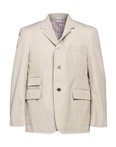 Thom Browne Man Blazer Beige Size 4 Polyester, Cotton