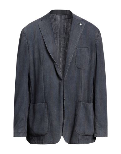 L.b.m 1911 L. B.m. 1911 Man Suit Jacket Midnight Blue Size 48 Wool