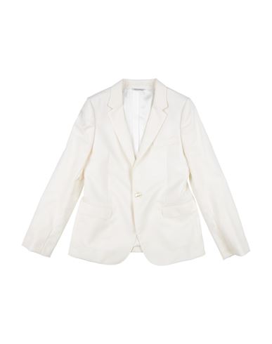 Dolce & Gabbana Babies'  Toddler Boy Blazer Cream Size 7 Virgin Wool, Silk In White