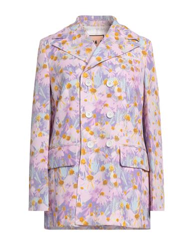 Plan C Woman Suit Jacket Lilac Size 6 Polyester In Purple