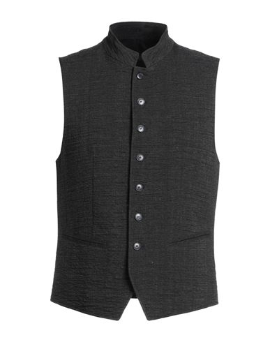 John Varvatos Man Tailored Vest Steel Grey Size 42 Cotton, Linen, Elastane