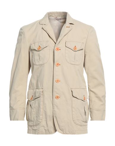 Capalbio Man Suit Jacket Cream Size 40 Cotton In White