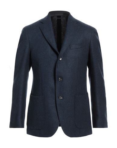 Luigi Borrelli Napoli Man Suit Jacket Blue Size 48 Virgin Wool