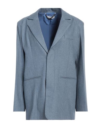 Maria Vittoria Paolillo Mvp Woman Blazer Slate Blue Size 8 Viscose, Wool, Polyester