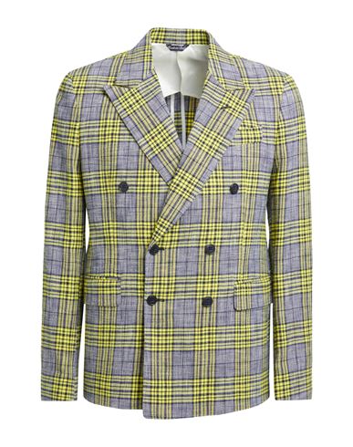 Brian Dales Man Suit Jacket Yellow Size 40 Cotton