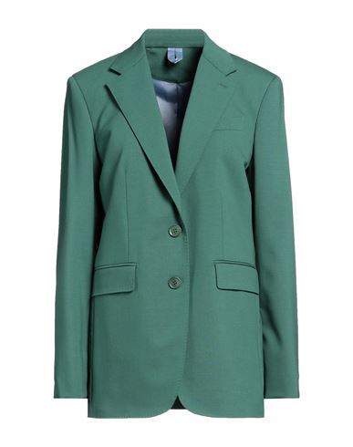 Max Mara Woman Blazer Emerald Green Size 12 Virgin Wool, Mohair Wool, Elastane