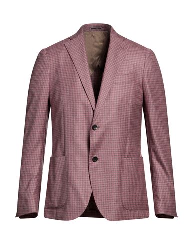 Lardini Man Suit Jacket Mauve Size 44 Silk, Cashmere In Purple