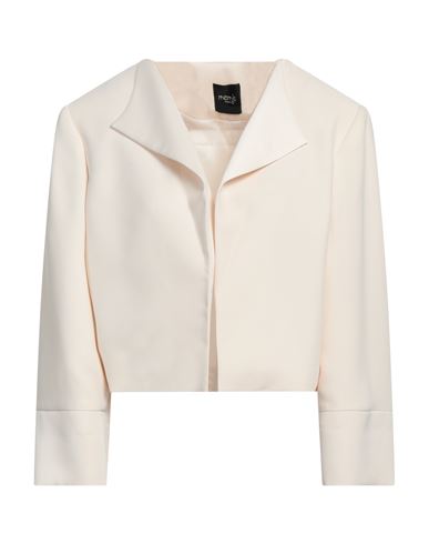 Mem.js Mem. Js Woman Suit Jacket Cream Size 10 Polyester In White