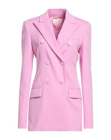 Sportmax Double-breasted Long-sleeved Blazer In Pink