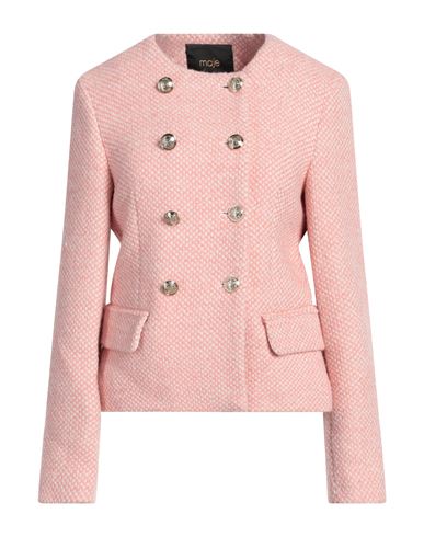 Maje Woman Blazer Light Pink Size 8 Polyester, Acrylic, Wool, Polyamide, Viscose