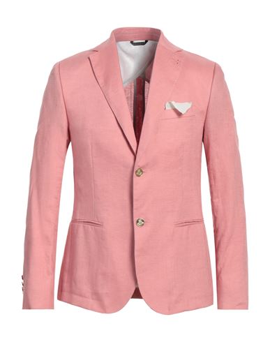 Grey Daniele Alessandrini Man Suit Jacket Pastel Pink Size 42 Linen