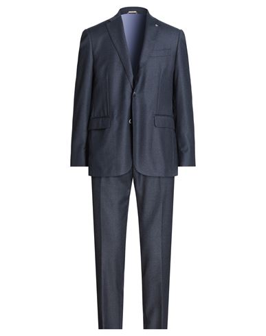 Shop Angelo Nardelli Man Suit Midnight Blue Size 48 Virgin Wool