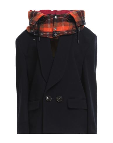 Dsquared2 Woman Coat Midnight Blue Size 2 Wool, Polyamide In Black
