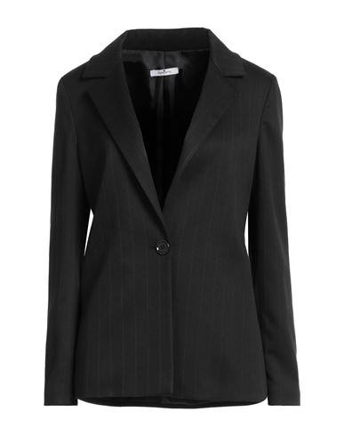 Options Woman Blazer Black Size M Polyester, Viscose, Elastane