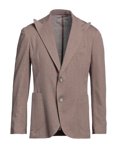 Barba Napoli Man Suit Jacket Khaki Size 46 Cotton In Beige