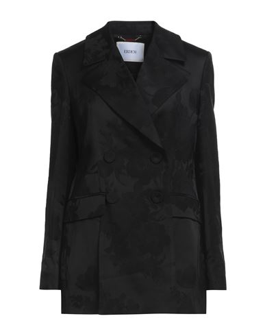Erdem Woman Suit Jacket Black Size 6 Wool, Viscose