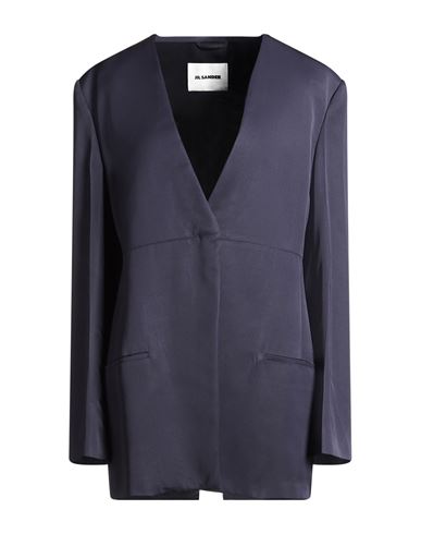 Jil Sander Woman Blazer Navy Size 6 Viscose In Blue