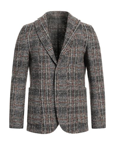 Barbati Man Suit Jacket Brown Size 40 Wool, Acrylic, Polyester In Multi