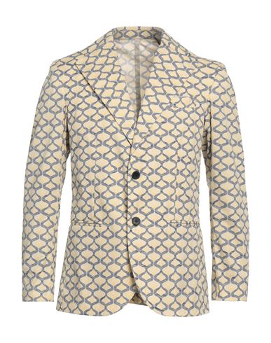 En Avance Man Blazer Light Yellow Size 40 Cotton, Polyamide, Elastane In Yellow