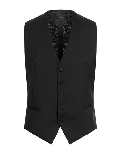 Shop Tagliatore Man Tailored Vest Black Size 46 Virgin Wool