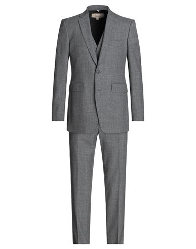 Burberry Man Suit Lead Size 44 Wool In Grey