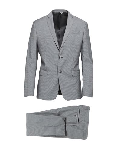 Havana & Co. Man Suit Grey Size 40 Polyester, Viscose, Elastane