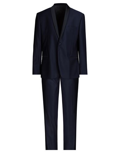 Havana & Co. Man Suit Midnight Blue Size 48 Polyester, Viscose, Elastane