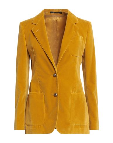 Tagliatore 02-05 Woman Blazer Yellow Size 4 Cotton, Elastane