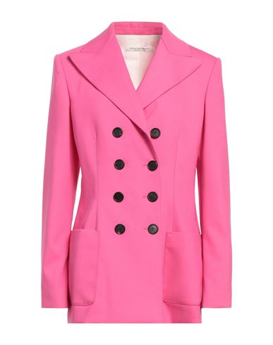 Philosophy Di Lorenzo Serafini Woman Blazer Fuchsia Size 4 Wool, Elastane In Pink