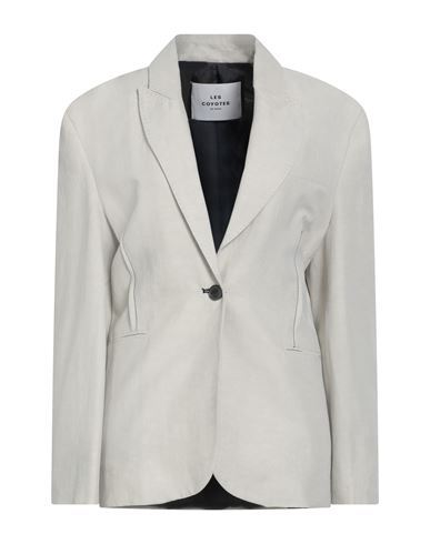 Les Coyotes De Paris Woman Blazer Beige Size L Linen, Viscose, Elastane In Sand