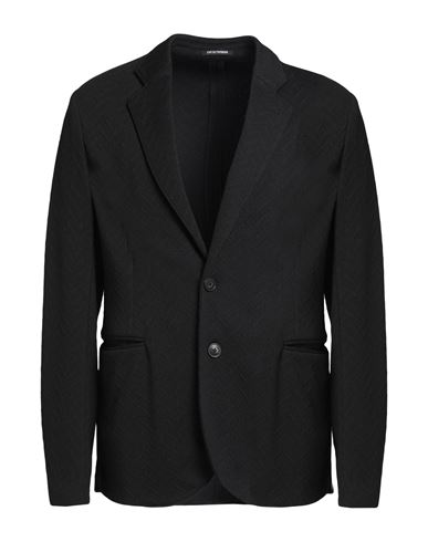 Shop Emporio Armani Man Blazer Black Size 44 Polyamide, Polyester, Viscose, Elastane