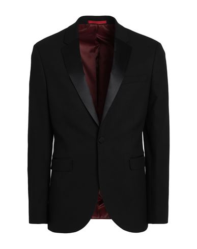 Topman Man Blazer Black Size 42 Polyester, Viscose, Elastane