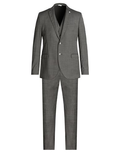 Manuel Ritz Man Suit Lead Size 40 Virgin Wool In Gray