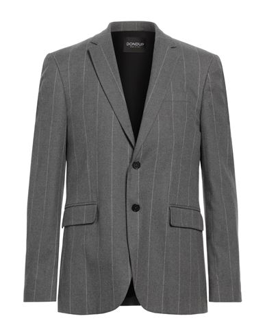 Shop Dondup Man Blazer Grey Size 42 Cotton, Elastane