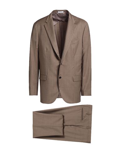 Boglioli Man Suit Light Brown Size 50 Virgin Wool In Beige