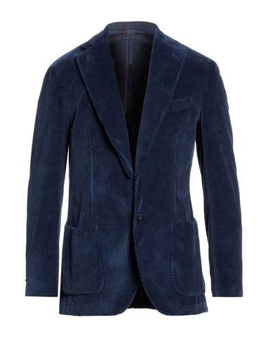Santaniello Man Suit Jacket Navy Blue Size 40 Cotton