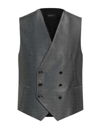 Angelo Nardelli Man Tailored Vest Black Size 40 Polyester, Acetate