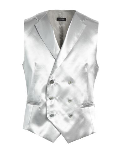 Angelo Nardelli Man Vest Silver Size 44 Polyester